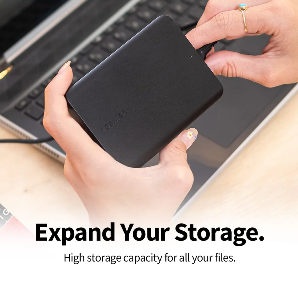 Disco Duro Externo TOSHIBA Canvio Basics 2TB | USB 3.2 Gen 1 | 2.5″ Portátil | Negro Mate | Para PC, Mac y Consolas | Nuevo
