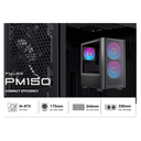 Gabinete para PC EINAREX PM150 RGB Black - EXCS-PM-150R-B, Mid-Tower, Panel de Vidrio Templado, Iluminación RGB, Alto Flujo de Aire