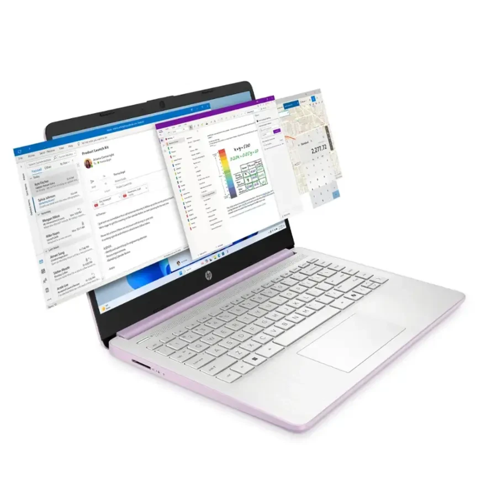 HP Laptop 14-DQ6014 Honey Lavender - Intel N150, 4GB RAM, 128GB UFS, 14" HD, Win 11 (Modo S)