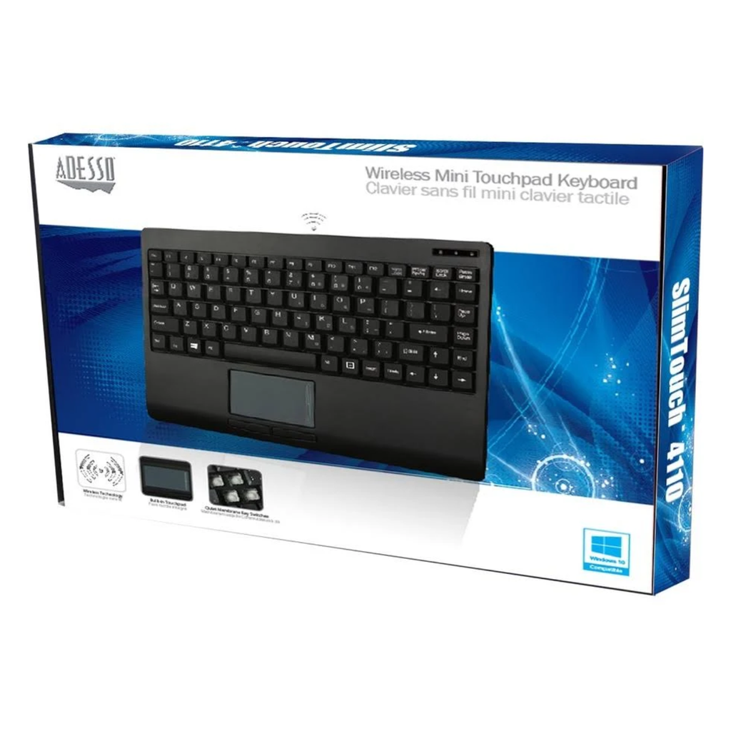 Adesso Mini Teclado Inalámbrico con Touchpad Integrado