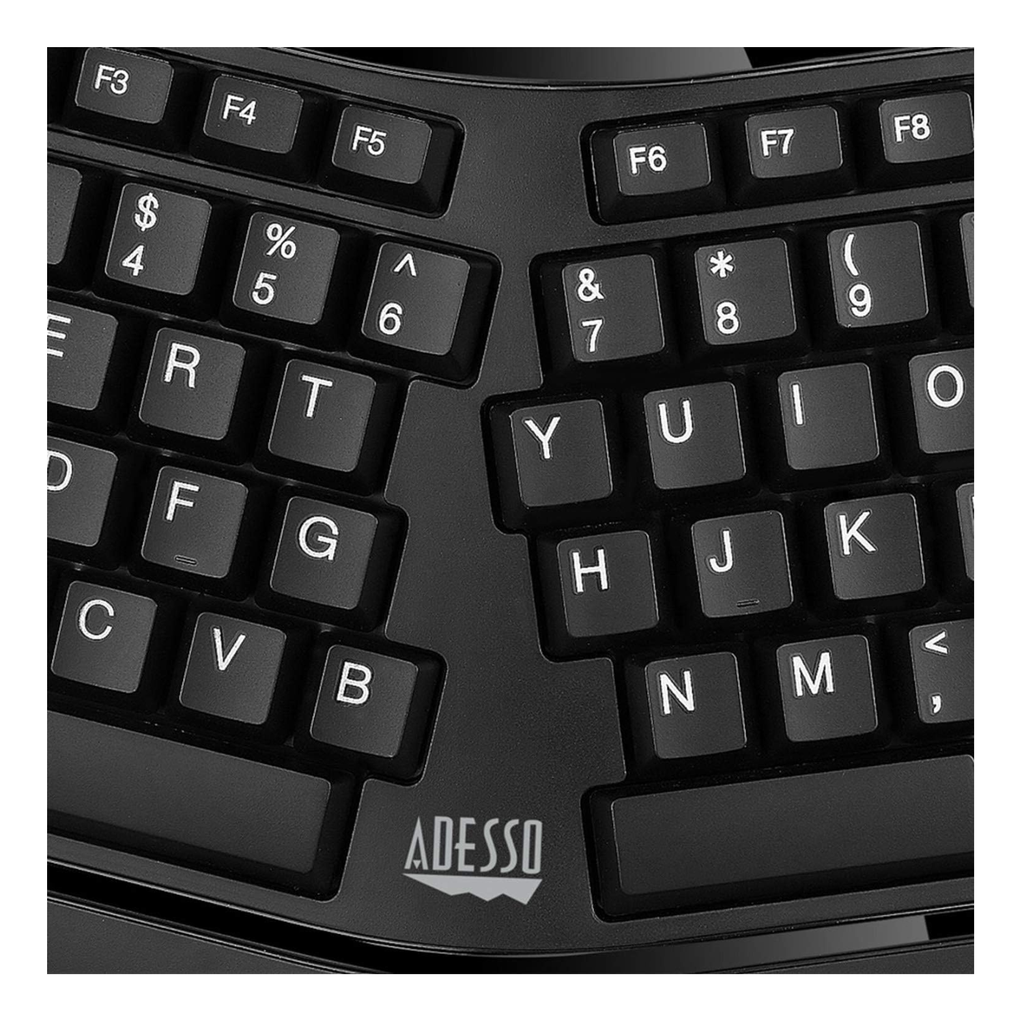 Adesso TruForm AKB-150SB Teclado Ergonómico USB con Lector Smart Card