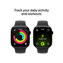 Apple Watch Series 11 46mm Jet Black Aluminum Case Black Sport Band M/L