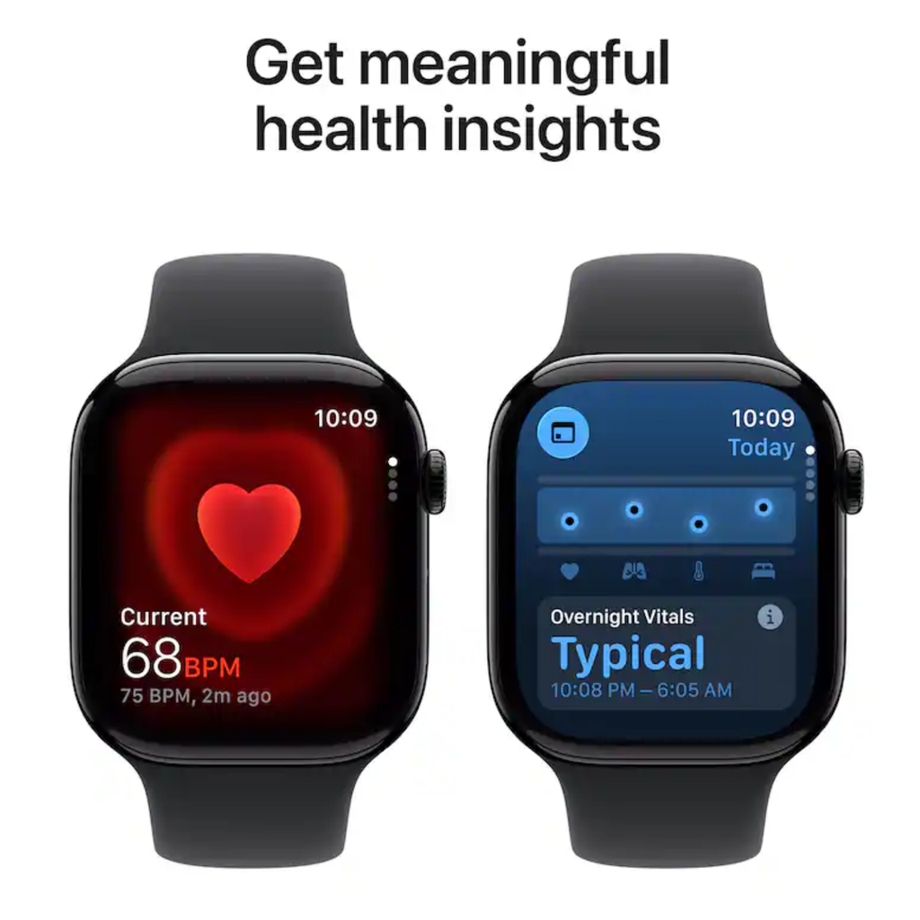 Apple Watch Series 11 46mm Jet Black Aluminum Case Black Sport Band M/L