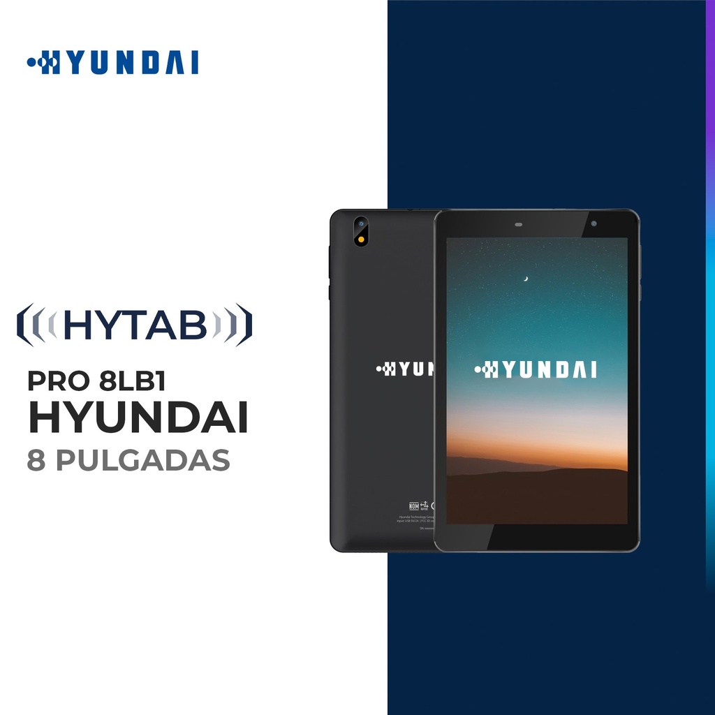 Hyundai HYtab Plus 8LB1 (T-Mobile Carrier), 8" HD IPS, Android 11, Quad-Core Processor, 3GB/32GB, 2MP/5MP - Black