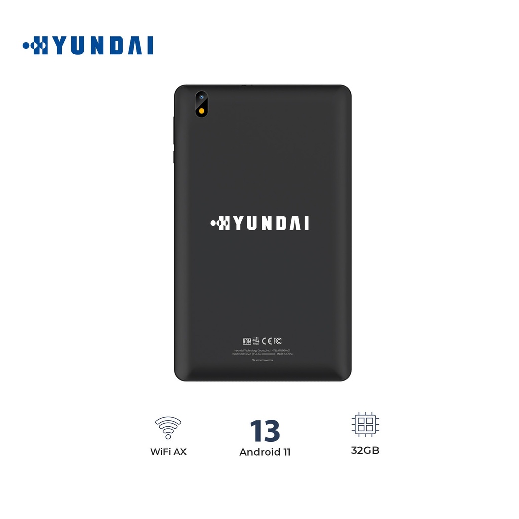 Hyundai HYtab Plus 8LB1 (T-Mobile Carrier), 8" HD IPS, Android 11, Quad-Core Processor, 3GB/32GB, 2MP/5MP - Black
