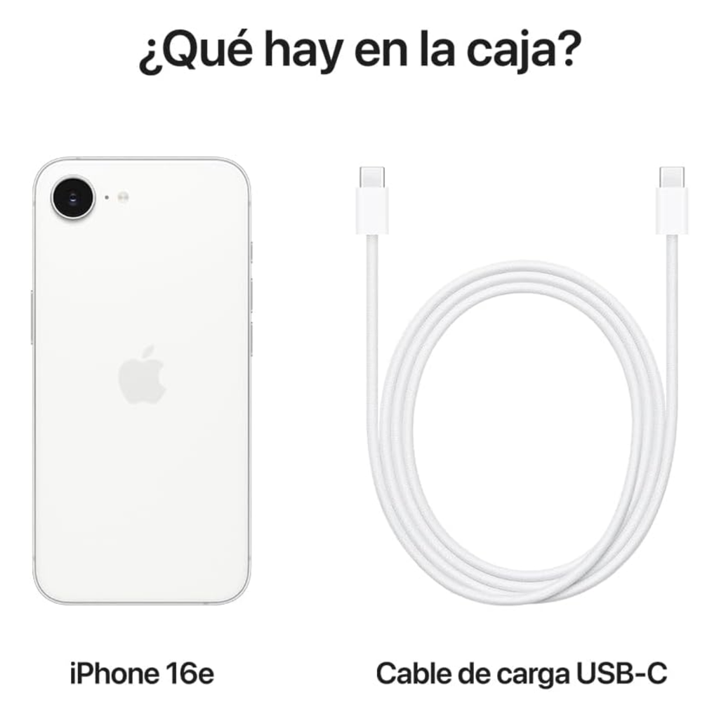 Apple iPhone 16E 128GB Blanco Dual SIM eSIM + Física India Open Box