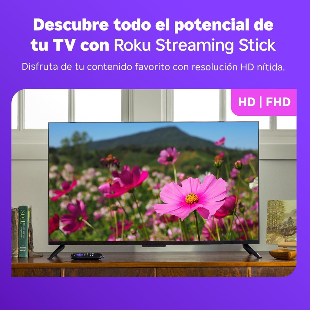 Roku - Streaming Stick 2025 - HD Streaming Device for TV with Voice Remote - Black