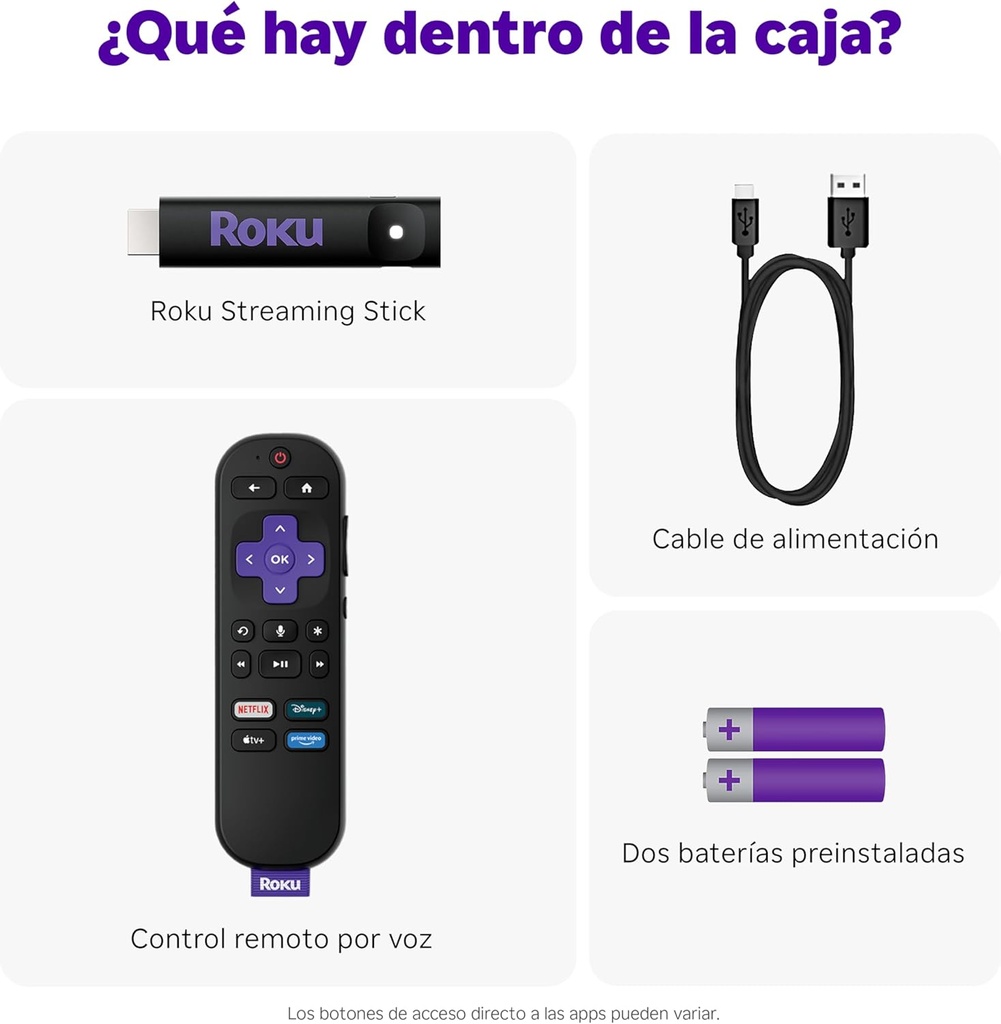 Roku - Streaming Stick 2025 - HD Streaming Device for TV with Voice Remote - Black