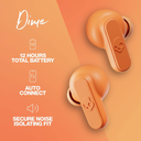 Skullcandy Dime True Wireless – Audífonos Bluetooth Inalámbricos Compactos, Micrófono Integrado, Golden Orange