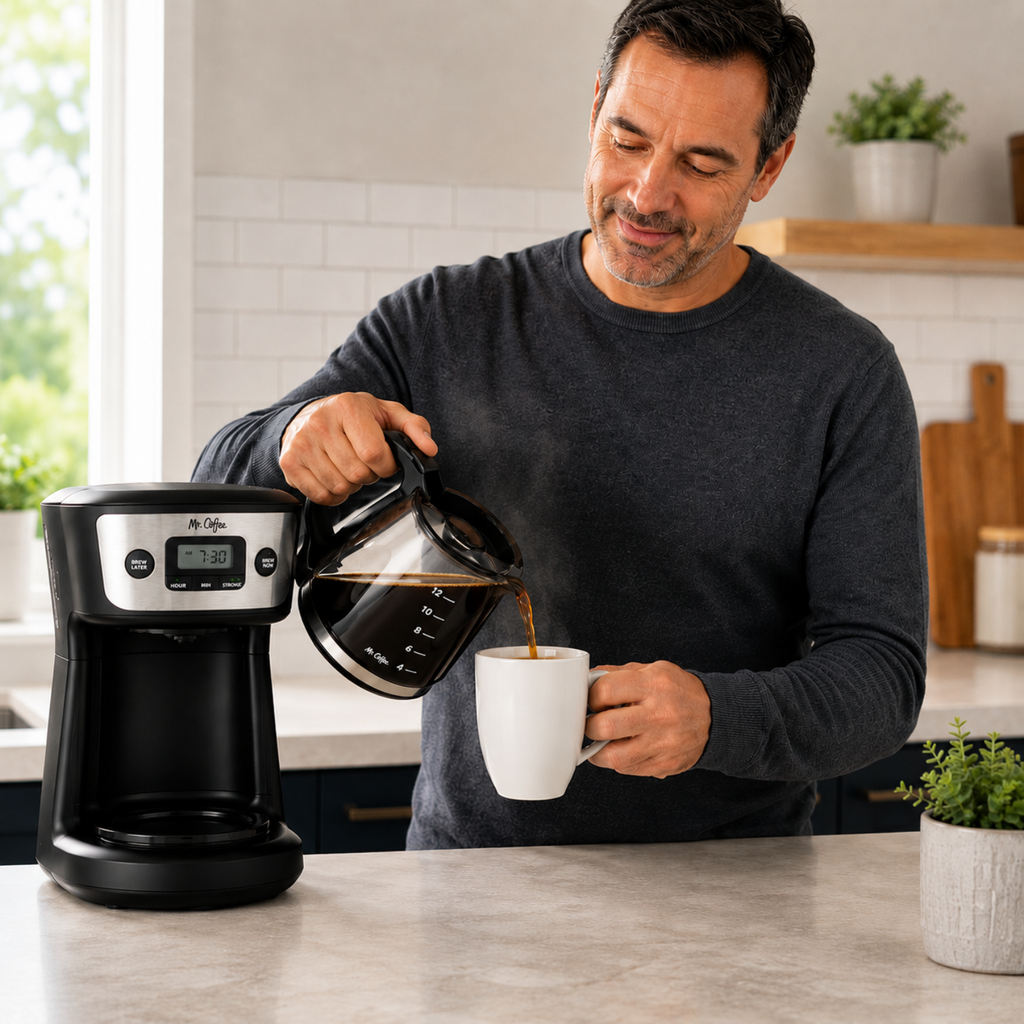 Mr. Coffee 12-Cup Coffee Maker – El Estándar de Oro en Preparación Clásica