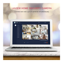 LaView Security Cameras 4pcs, Home Security Camera Indoor 1080P, Wi-Fi Cameras Wired for Pet, Motion Detection, Two-Way Audio, Night Vision, Phone App, Works with Alexa, iOS & Android & Web Access