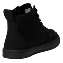 BILLY Footwear Toddler Harmon Sneakers - Black 9T: Zipper & Lace Up, Cushioned Insole, Non Marking Sole