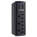 Protector de Sobretensión CyberPower 3 Tomas con 2 Puertos USB 918 Joules (CSP300WU)