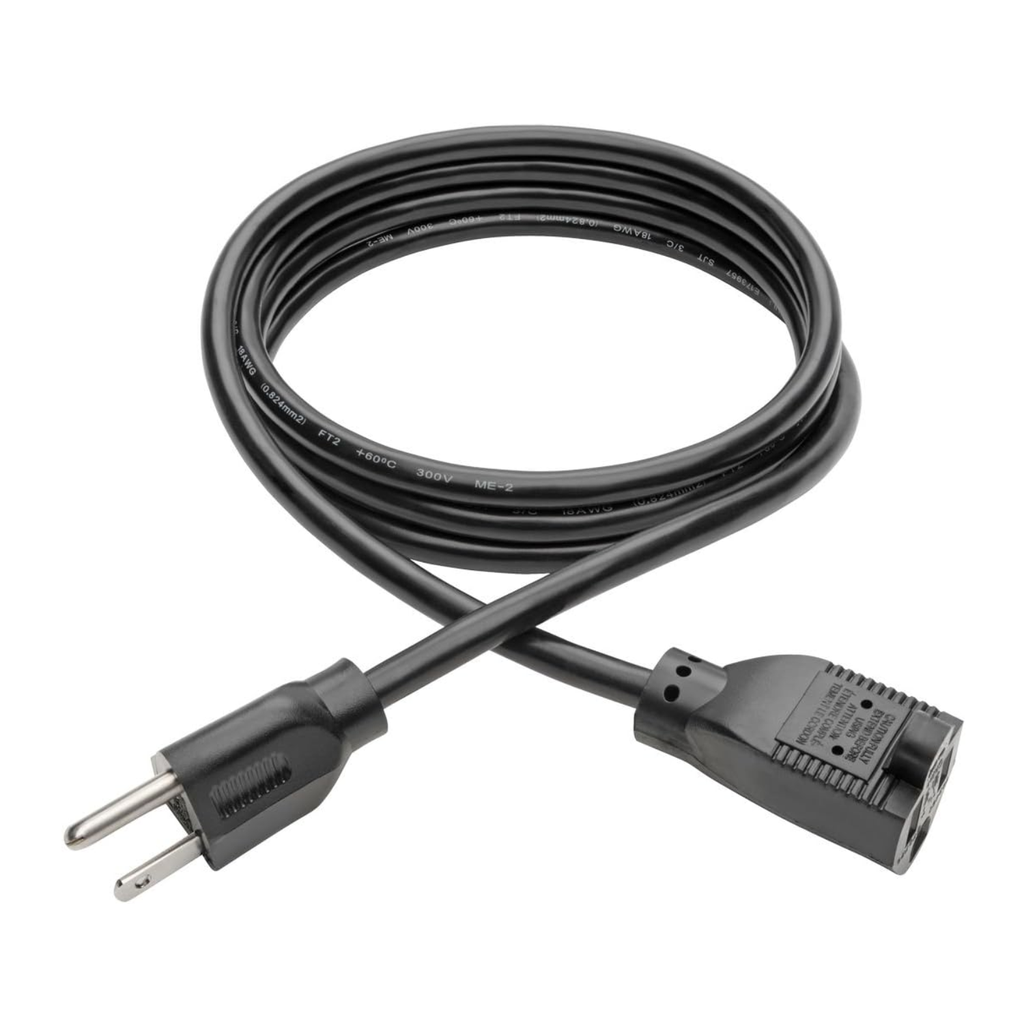 Cable de Extensión de Alimentación Tripp Lite 1.8m (6ft) NEMA 5-15R a 5-15P - Open Box
