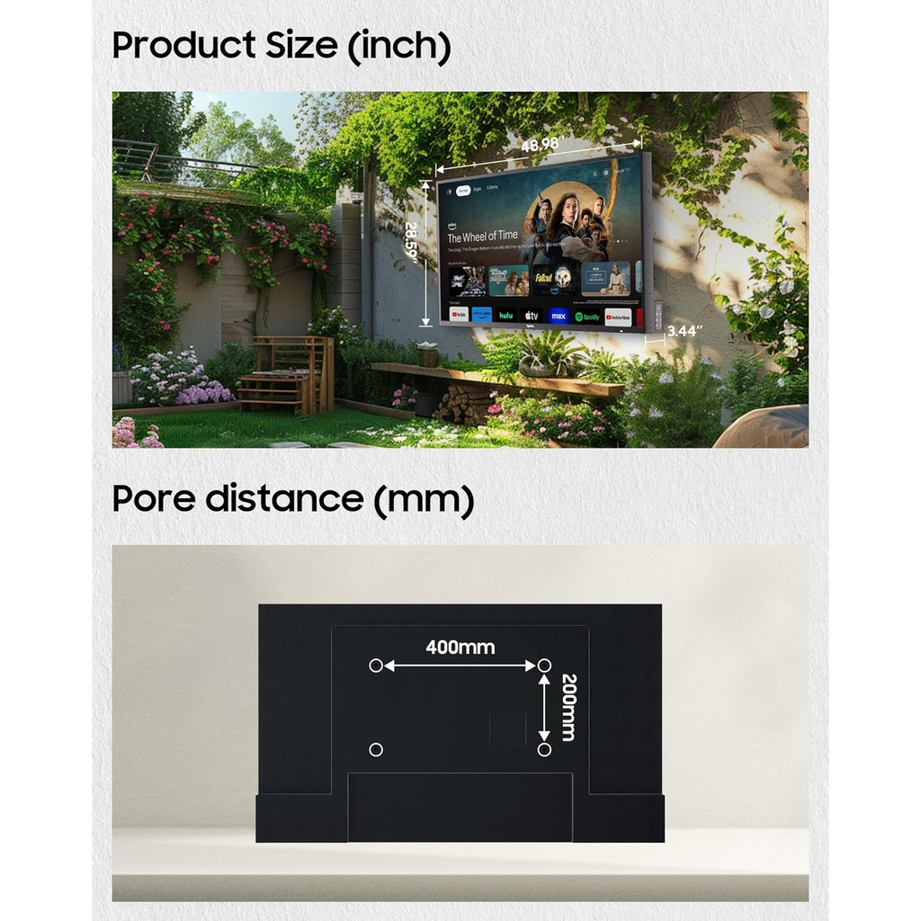 Pool Pro 2.0 55" QLED Full Sun Outdoor TV – 4K UHD, 2000 nits Ultra Bright, Smart Google TV, Waterproof – Modelo OQ55A2KHGF
