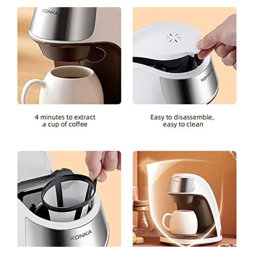 Cafetera de Goteo Eléctrica para Café Caliente y Uso Diario