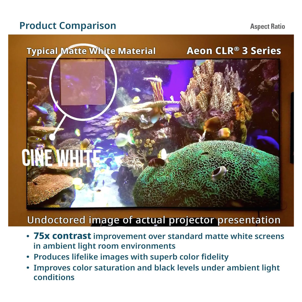 Aeon CLR 3 Pantalla Proyector 115" Edge Free ALR Marco Fijo con LED