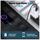Cable USB-A a Micro USB V8 2 Metros 2.1A Carga Rápida y Transferencia de Datos Negro