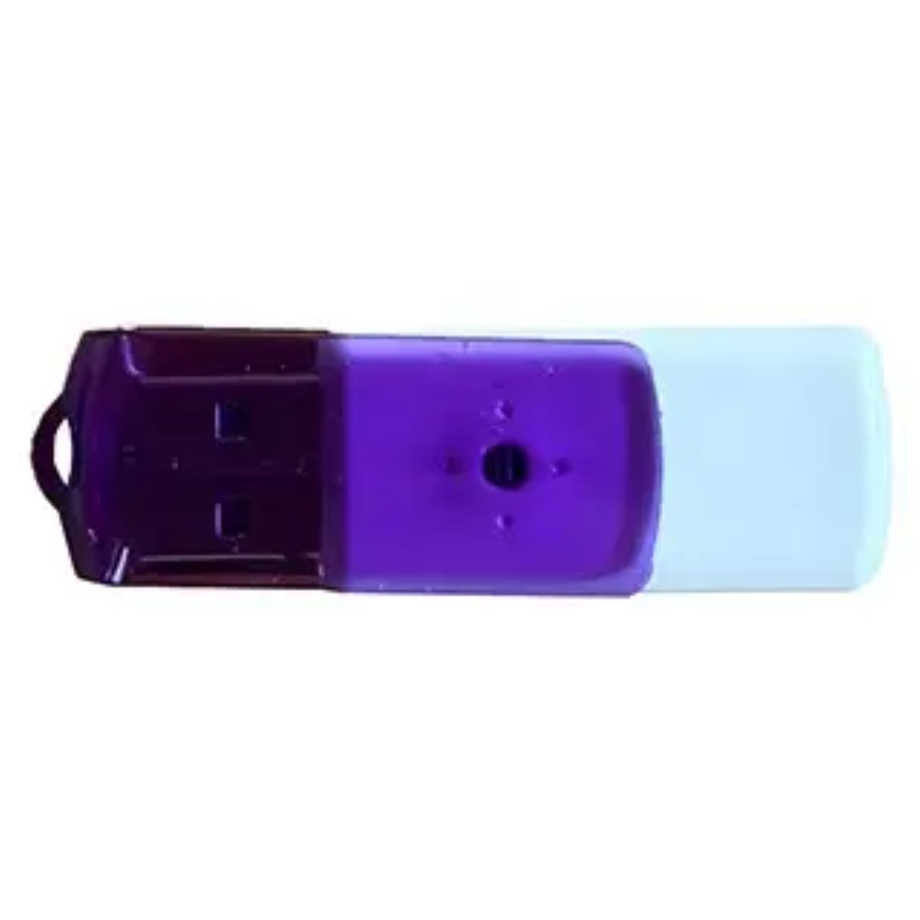 Memoria USB 8GB Hyundai Bravo | Color Púrpura | Plástico Resistente | USB 2.0 | Nueva Sellada | Diseño Ultra Compacto | Ideal para Estudiantes, Oficina y Respaldo de Documentos