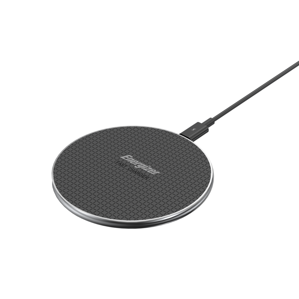 Energizer MAX 15W – Base de Carga Inalámbrica Qi, Carga Rápida, Antideslizante, Compatible con iPhone y Android, Color Negro