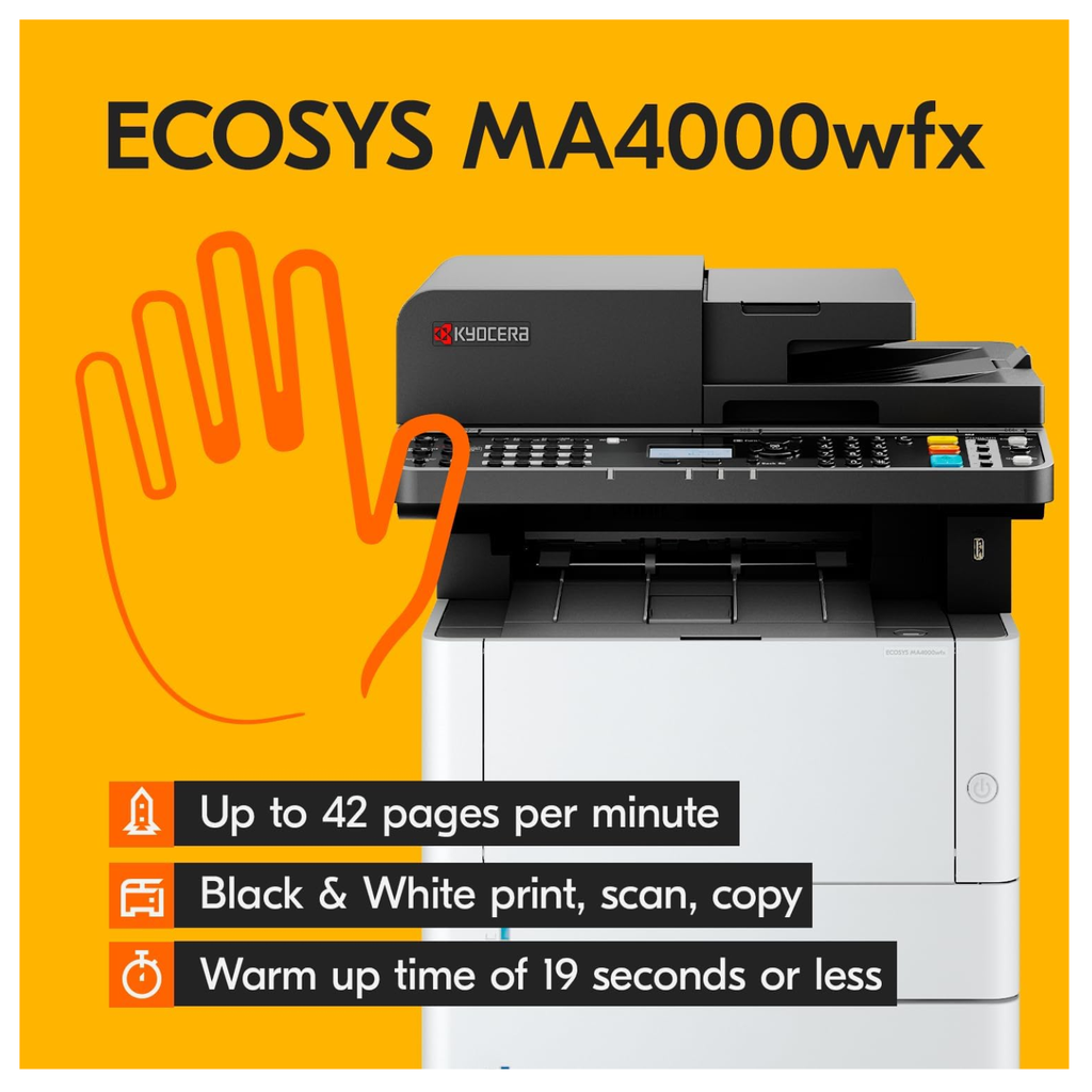 Kyocera ECOSYS MA4000wfx Multifuncional Láser Monocromo WiFi Dúplex Fax 42ppm