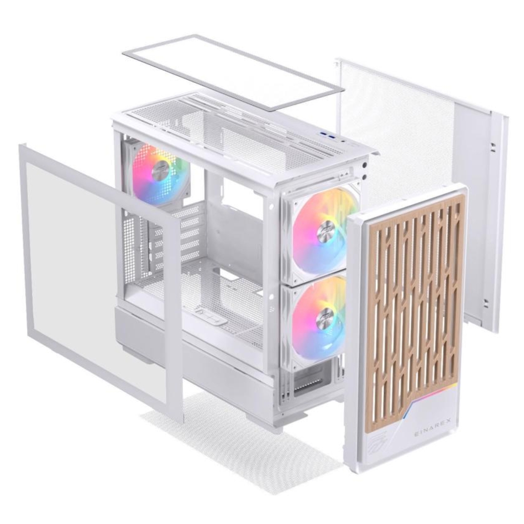 EINAREX PM400 RGB White Gabinete Gamer para PC con RGB