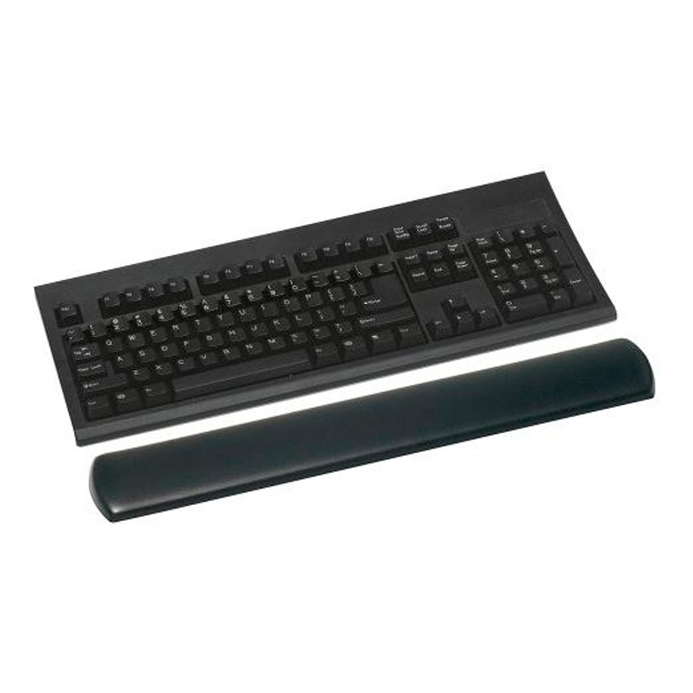 3M Descansa Muñecas de Gel, 19" x 2.8", Negro