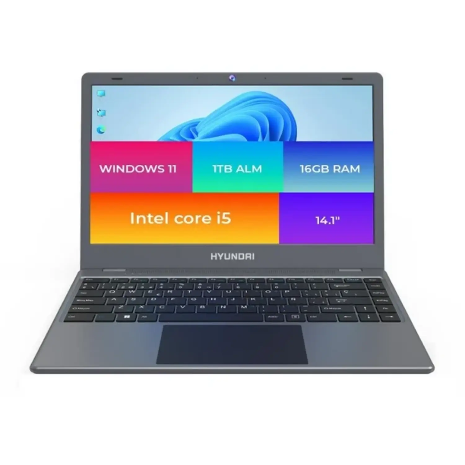 Hyundai HYbook Plus 14.1" - Intel Core i5 10.ª Gen, 16GB RAM, 1TB SSD, Gris (Space Grey)