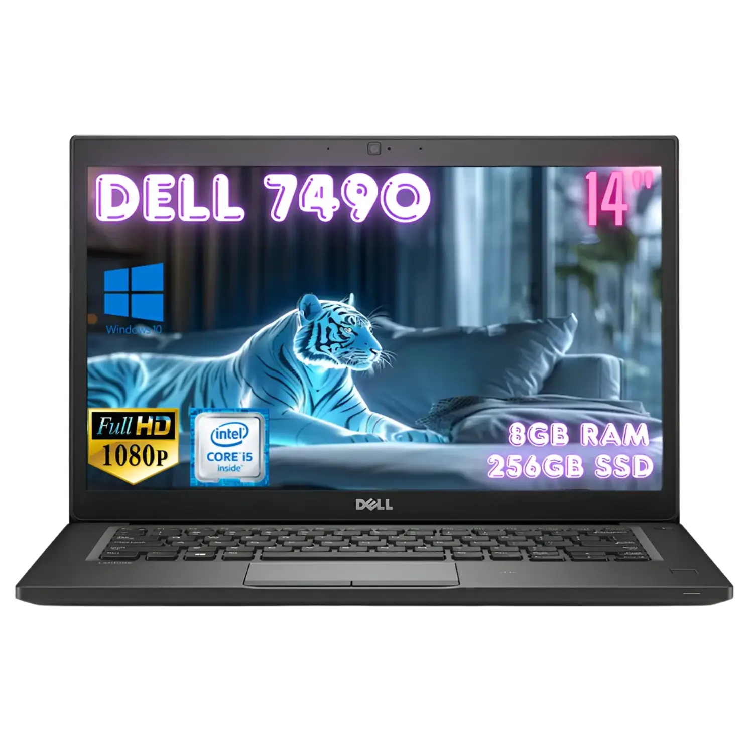 Dell Latitude 7490 14" FHD - Intel Core i5-8th Gen, 8GB RAM, 256GB SSD, Win 11 Pro, Teclado Retroiluminado (Grado A)