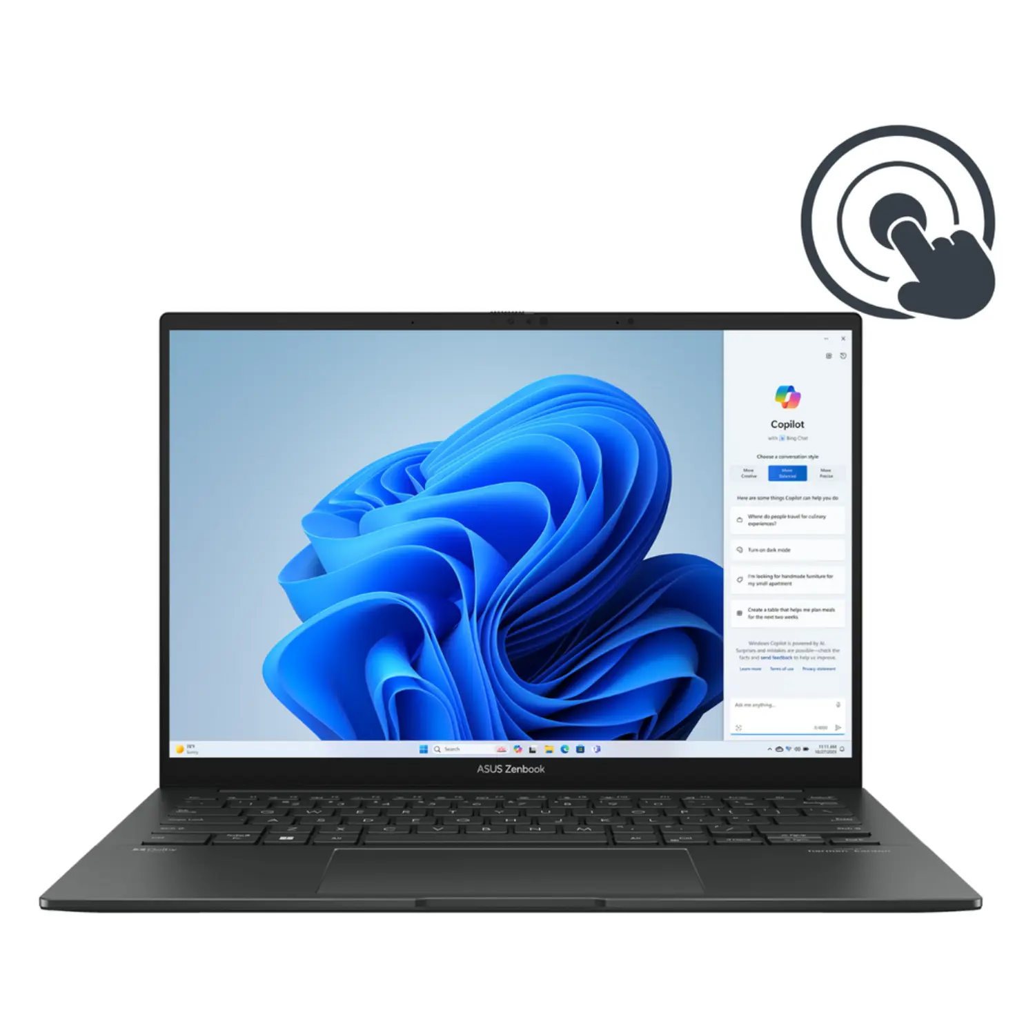 Laptop Asus ZenBook Q415MA-U5512 - Pantalla 14" OLED Touchscreen Procesador Intel Core Ultra 5 125H con 512GB SSD y 8GB RAM