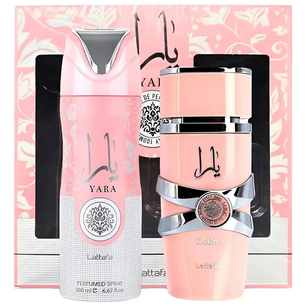 Set de Regalo Lattafa Yara para Mujer - EDP 100ml + Body Spray 200ml