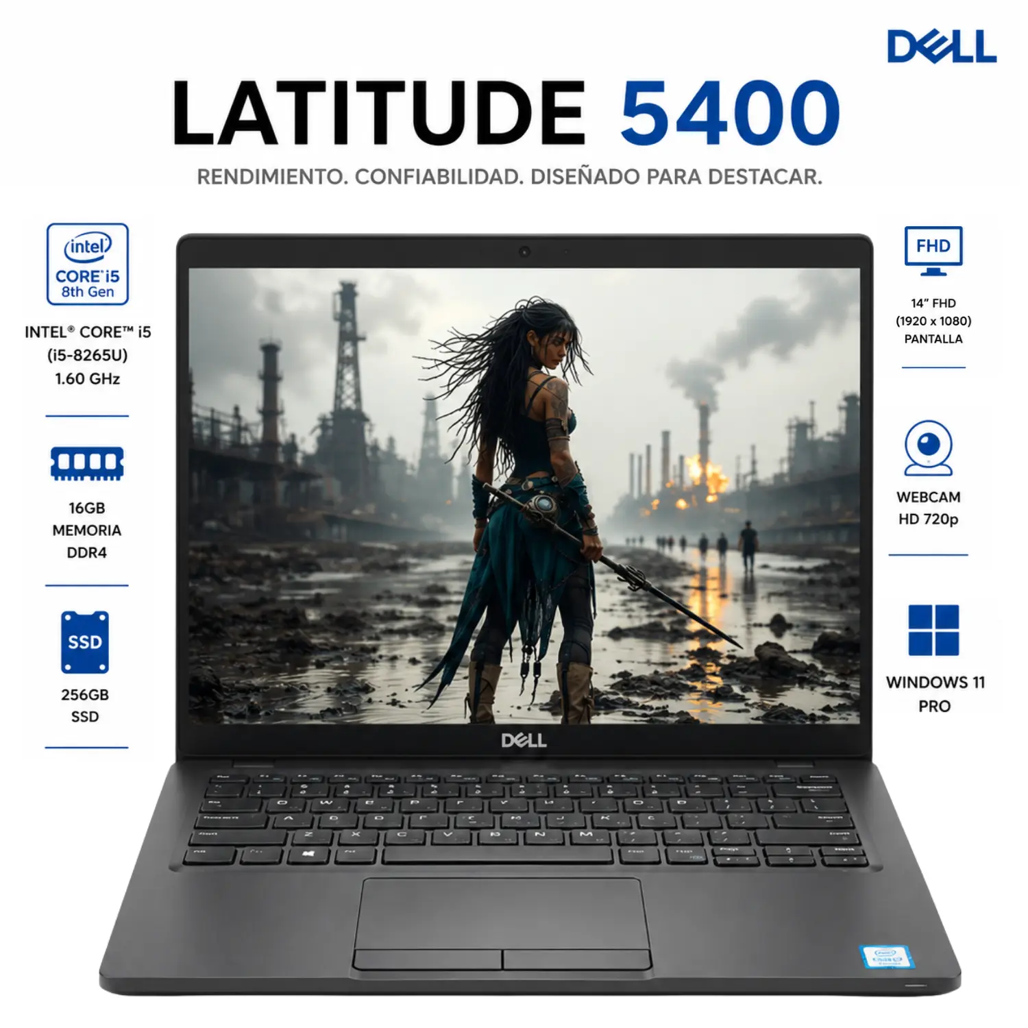 Dell Latitude 5400 14" FHD Intel Core i5 16GB RAM 256GB SSD Windows 11