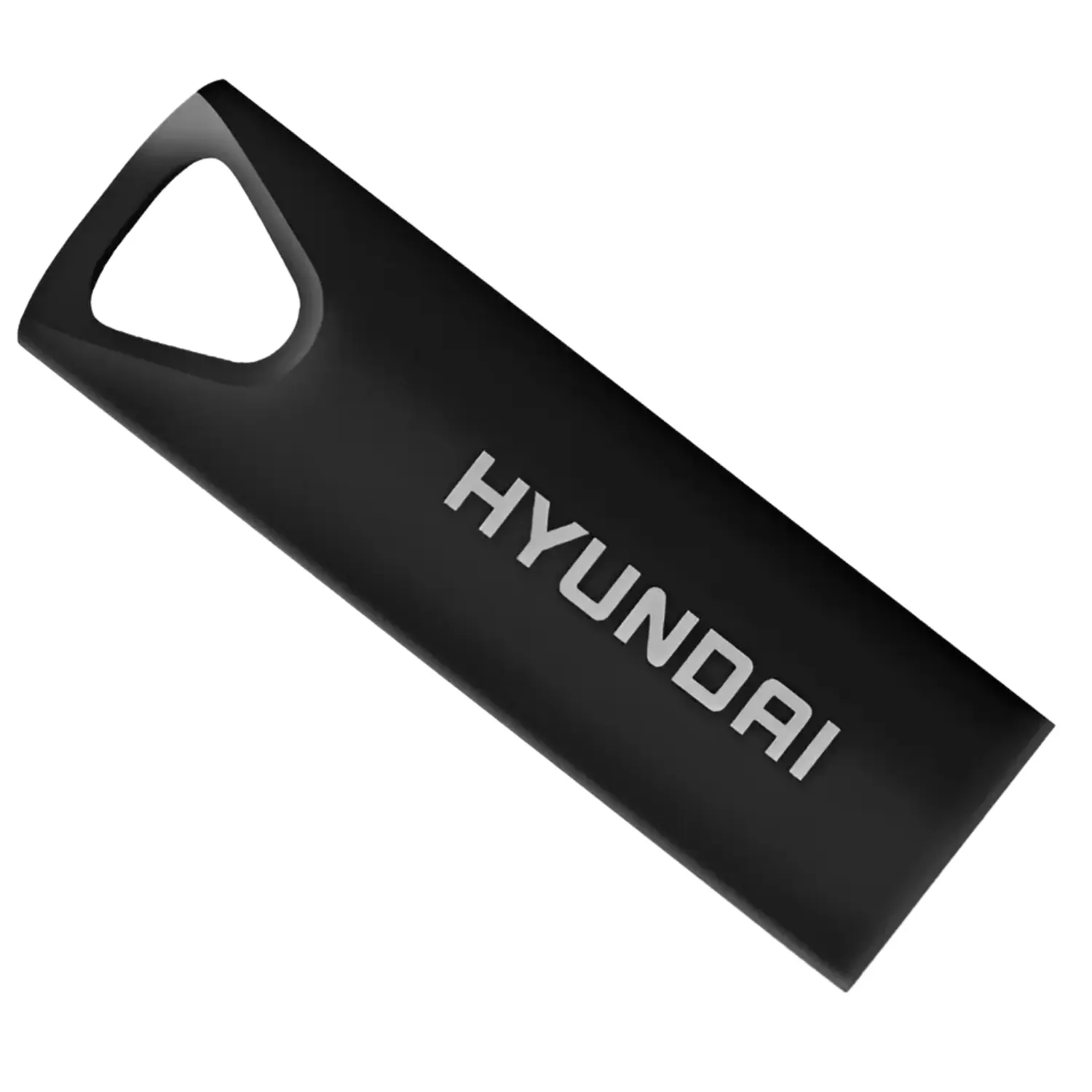 Memoria USB 16GB Hyundai Bravo Deluxe | Cuerpo Metálico Negro | USB 2.0 de Alta Velocidad | Elegante y Resistente | Nuevo Sellado | Para Llaveros y Uso Profesional