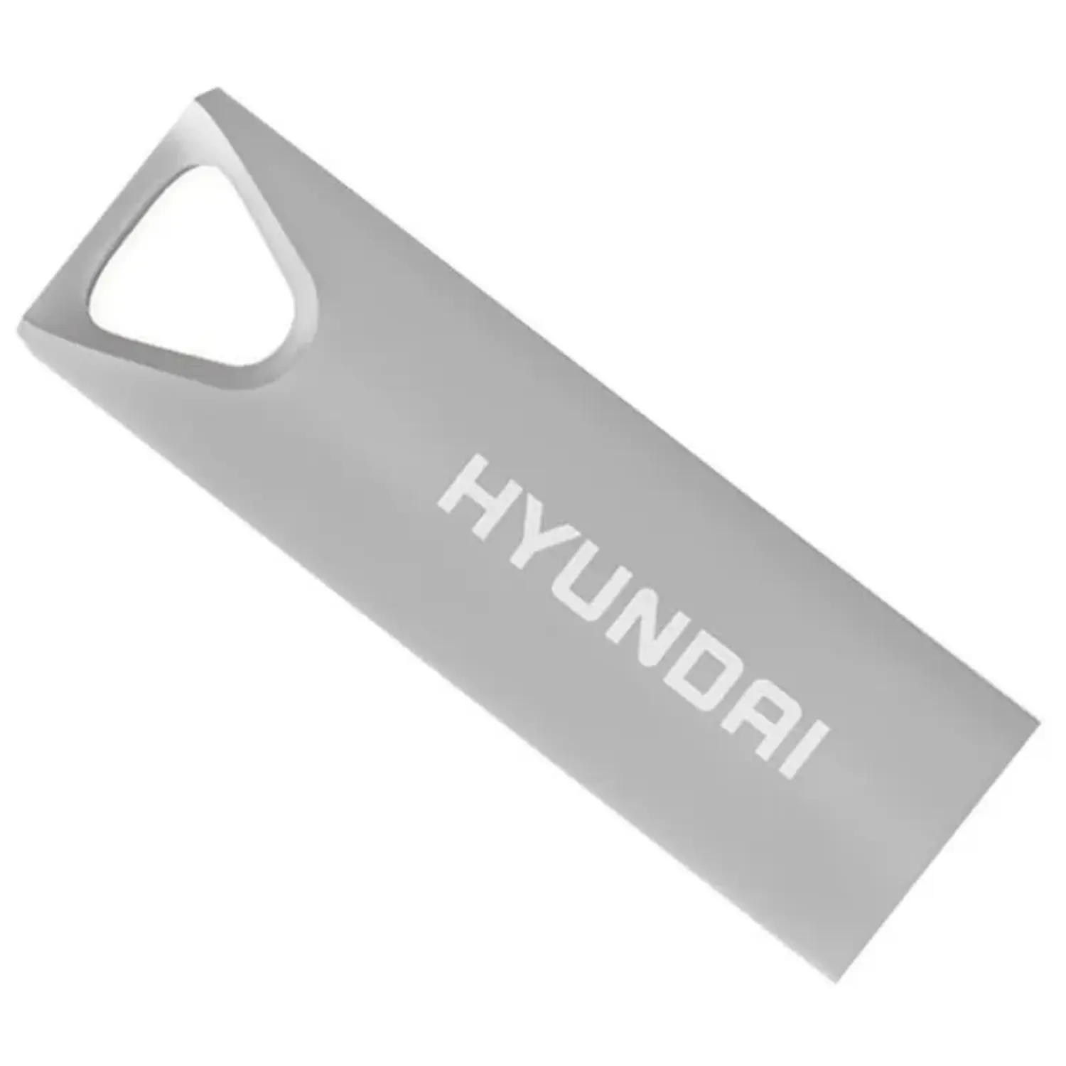 Memoria USB 32GB Hyundai Bravo Deluxe | Cuerpo Metálico Plata | USB 2.0 High Speed | Resistente y Elegante | Nuevo Sellado | Para Llaveros, PC y Mac
