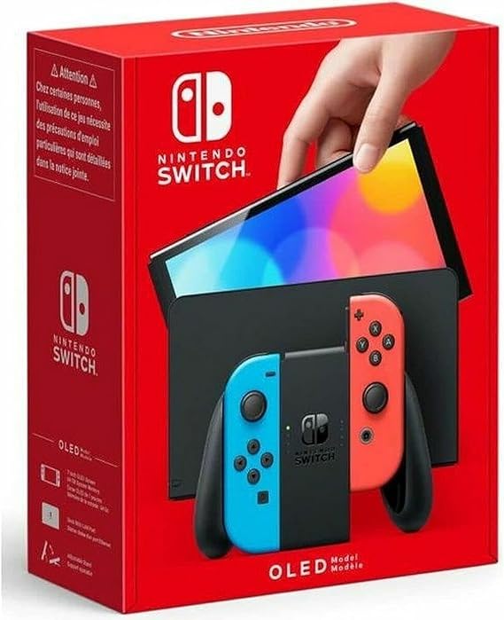 Nintendo Switch OLED Neon 7" 64GB Pantalla Táctil | Azul, Rojo