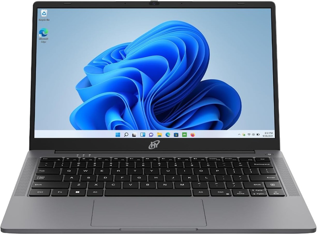 Laptop Hyundai HyBook 14.1" HD - Intel Celeron N4020, 4GB RAM, 128GB SSD, USB-C, Win 11 Home S, Gris Espacial