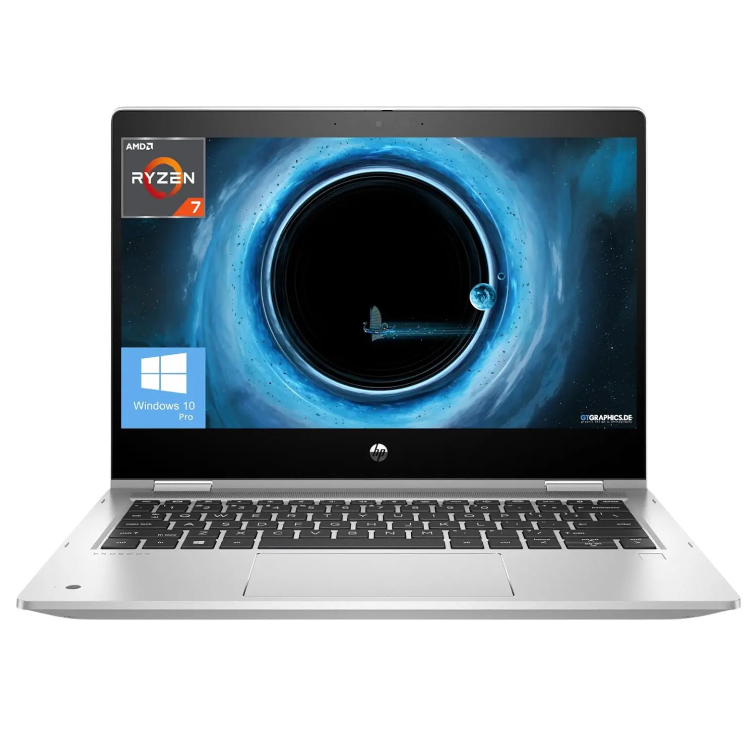 HP ProBook x360 435 G7 13.3" FHD Touch - AMD Ryzen 7 PRO 4750U, 16GB RAM, 512GB SSD, Win 11 Pro - Silver (Grado A)