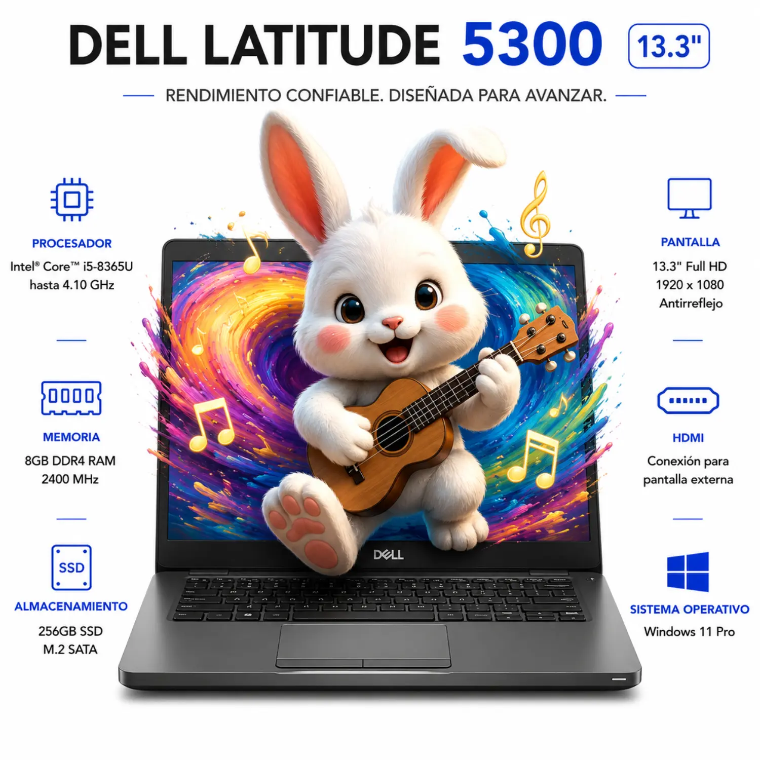 Dell Latitude 5300 13.3" FHD Intel Core i5 8GB RAM 256GB SSD Windows 11