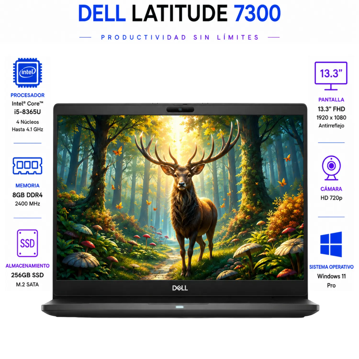 Dell Latitude 7300 13.3" FHD Intel Core i5 16GB RAM 256GB SSD Windows 11