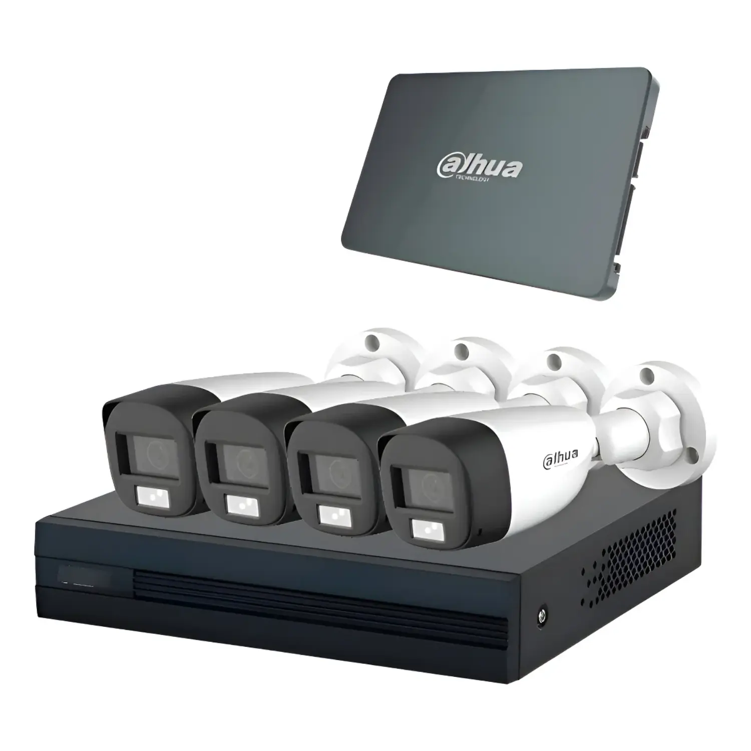 Kit de Vigilancia Dahua 4 Canales 2MP Iluminación Dual Inteligente con SSD 512GB