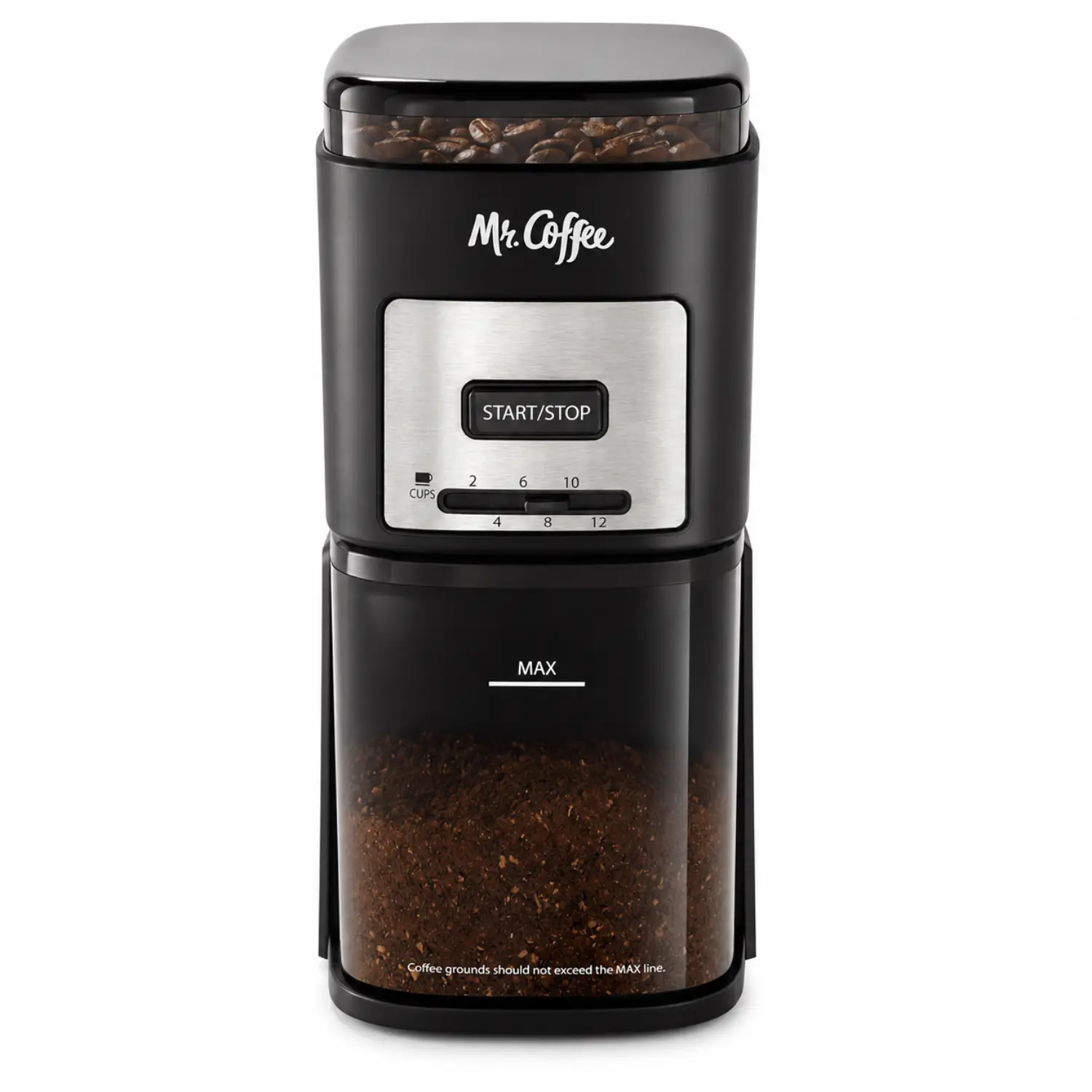 Mr. Coffee Molino Automático Burr 12 Tazas Precisión Profesional Negro