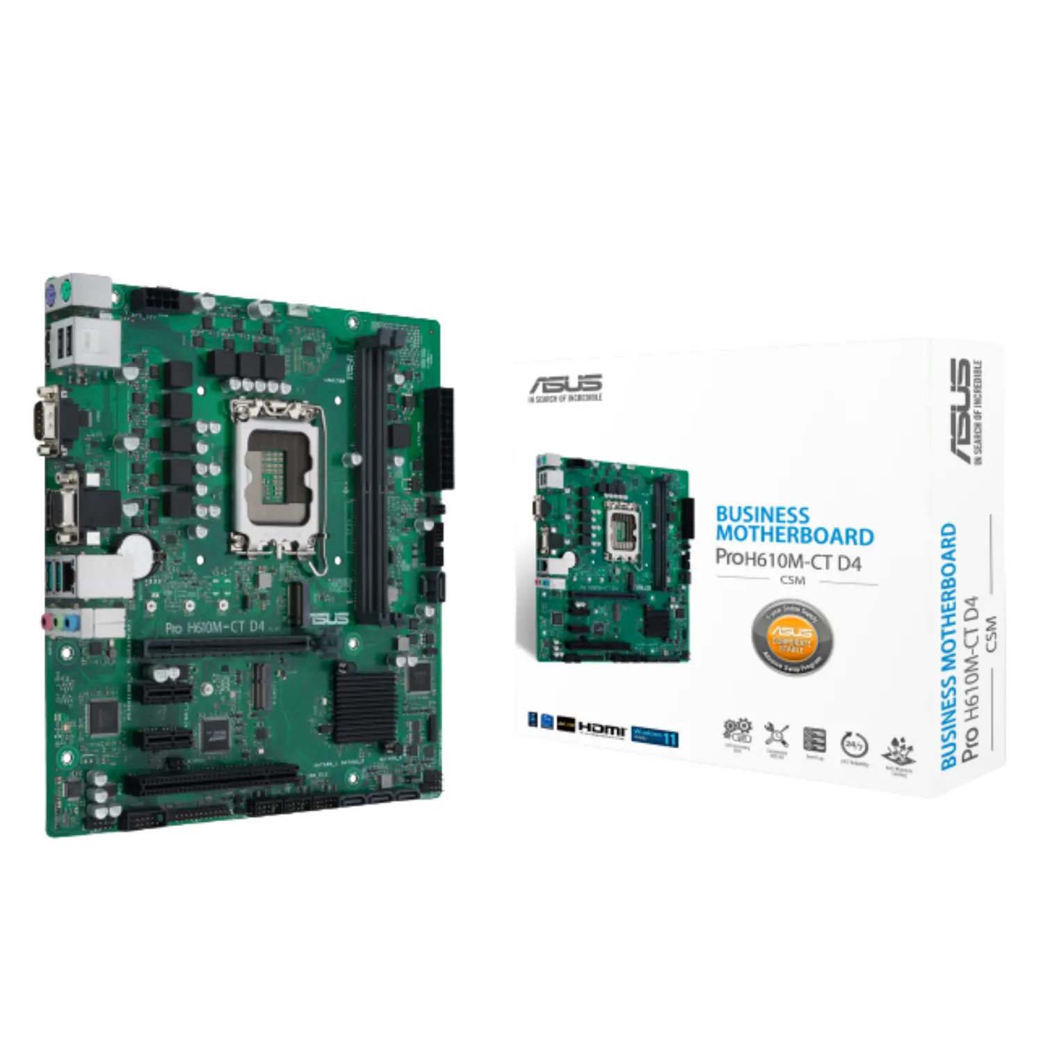 ASUS H610M-CT Pro Tarjeta Madre Intel H610 Micro ATX DDR4