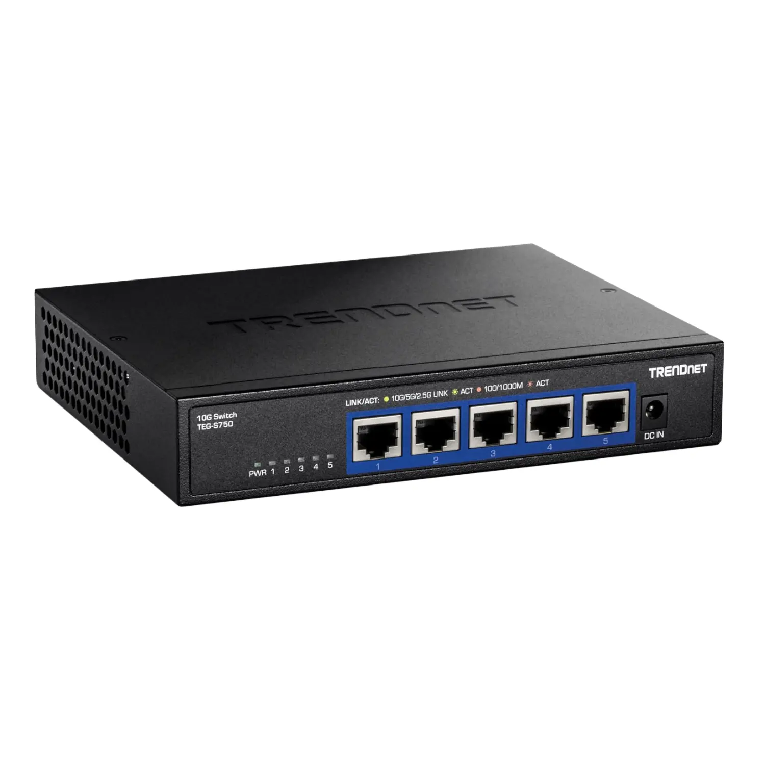 Switch 10G de 5 Puertos Ethernet Alta Velocidad Red Profesional