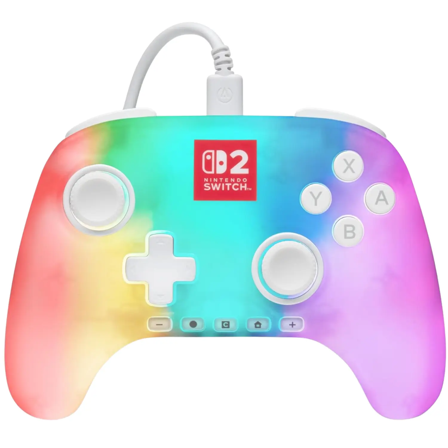 PowerA Advantage Lumectra Controller para Nintendo Switch 2 Blanco Alámbrico Oficial