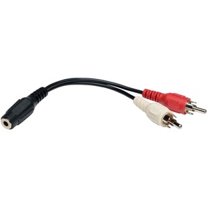 [P316-06N/NEW] Cable de audio Tripp Lite P316-06N - 6" Minitel&eacute;fono/RCA - para Dispositivo de audio, Amplificador de audio, Receptor