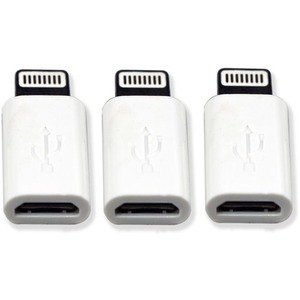 [900816/NEW] VisionTek Micro USB to Lightning Adapter White - 3 Pack