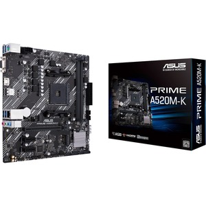 [PRIME A520M-K/NEW] Asus Prime A520M-K Desktop Motherboard - AMD A520 Chipset - Socket AM4 - Micro ATX