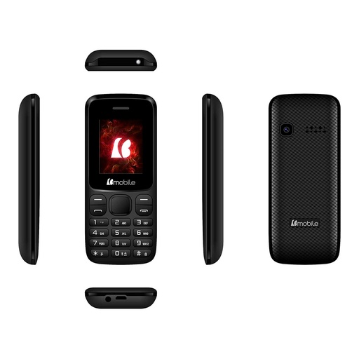 [K383BLACK/NEW] Bmobile Telefono Celular K383 Liberado SMS y Llamadas Dual SIM 2G Desbloqueado con Radio 32 MB Negro