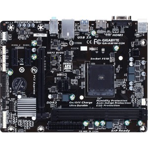[GA-AM1M-S2H/RFB] Gigabyte Ultra Durable GA-AM1M-S2H Desktop Motherboard - AMD Chipset - Socket AM1 - Micro ATX