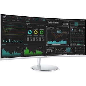 [LC34J791WTNXZA/OB] Open Box Samsung C34J791WTN 34" Double Full HD (DFHD) Curved Screen LCD Monitor - 21:9 - Silver, White